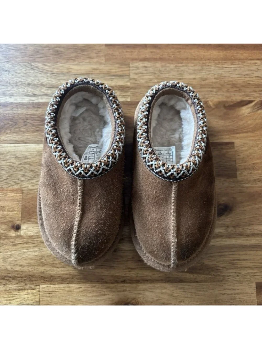 UGG Tasman II Slippers Toddler Size 9 Shoes‎ Chestnut Suede Slip On Minimalist